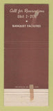 Matchbook Cover - Bob's Landing Restaurant Seattle WA 30 Strike