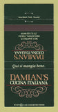 Matchbook Cover - Damian's Italian Restaurant Houston TX 30 Strike
