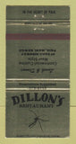 Matchbook Cover - Dillon's Restaurant Paia Maui Hawaii 30 Strike