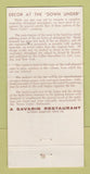 Matchbook Cover Down Under Restaurant New York City Rockefeller Center 30 Strike