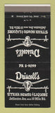 Matchbook Cover - Driscoll's Steak House Detroit MI 30 Strike