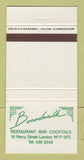 Matchbook Cover - Boardwalk Restaurant London UK England 30 Strike