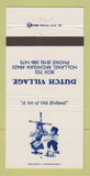 Matchbook Cover - Dutch Village Holland MI 30 Strike