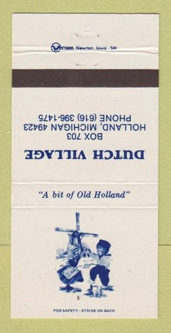 Matchbook Cover - Dutch Village Holland MI 30 Strike
