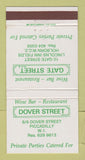Matchbook Cover Dover Street Restaurant Piccadilly Holborn UK England 30 Strike