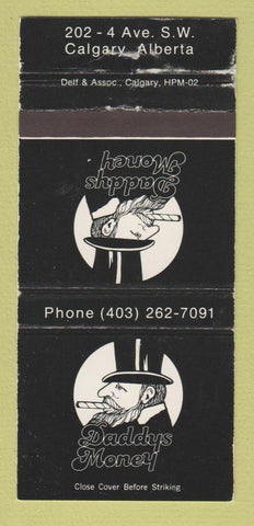 Matchbook Cover - Daddys Money Calgary AB WEAR 30 Strike