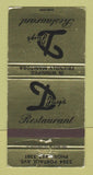 Matchbook Cover - D Jay's Restaurant Winnipeg MB WEAR 30 Strike