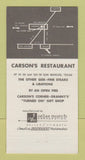 Matchbook Cover - Carson's San Marcos TX Restaurant 30 Strike