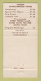 Matchbook Cover - Beef House Pacific Beach CA 30 Strike