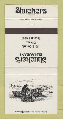Matchbook Cover - Shucker's Restaurant Chicago IL 30 Strike