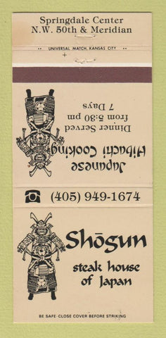 Matchbook Cover - Shosun Japanese Steak House Oklahoma City OK 30 Strike