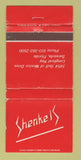 Matchbook Cover - Shenkels Restaurant Sarasota FL WEAR 30 Strike