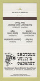 Matchbook Cover - Shotgun Willy's Cabaret Cranbrook BC WORN 30 Strike