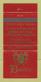 Matchbook Cover - Dante's Restaurant Escondido CA WEAR 30 Strike