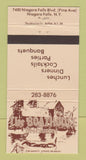 Matchbook Cover - The Boathouse Restaurant Niagara Falls NY 30 Strike