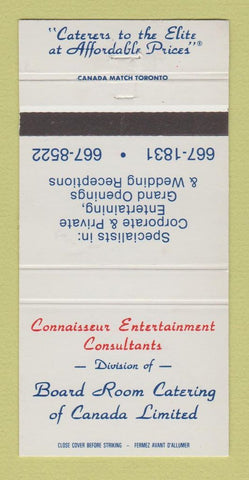 Matchbook Cover - Connaisseur Entertainment Consultants Canada 30 Strike