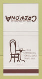 Matchbook Cover - Cremona Restaurant Chiyoda Yuraku Tokyo Japan 30 Strike