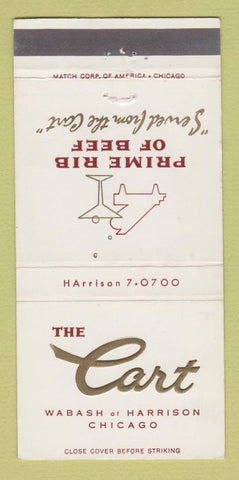 Matchbook Cover - The Cart Restaurant Chicago IL 30 Strike