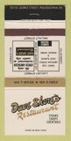 Matchbook Cover - Dave Shore's Restaurant Philadelphia PA 30 Strike