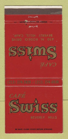 Matchbook Cover - Cafe Swiss Beverly Hills CA 30 Strike