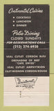 Matchbook Cover - Cafe Swiss Beverly Hills CA 30 Strike