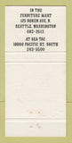 Matchbook Cover - Twenty Six Coins Restaurant Seattle WA 30 Strike