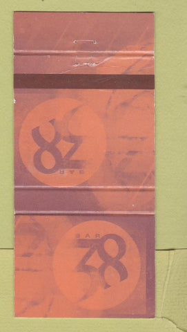 Matchbook Cover - Bar 38 30 Strike