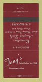 Matchbook Cover - Tony's Restaurant Alton IL 30 Strike