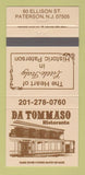 Matchbook Cover - Da Tommaso Ristorante Paterson NJ 30 Strike