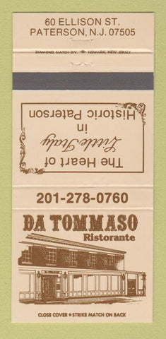 Matchbook Cover - Da Tommaso Ristorante Paterson NJ 30 Strike