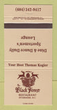 Matchbook Cover - Black Forest Restaurant Invermere BC 30 Strike