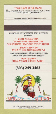 Matchbook Cover - Santa Fe Station North Myrtle Beach SC 30 Strike