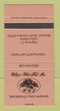 Matchbook Cover - Wikop's White Hall Inn Beaufort SC 30 Strike