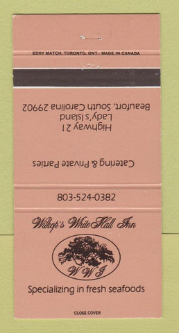 Matchbook Cover - Wikop's White Hall Inn Beaufort SC 30 Strike