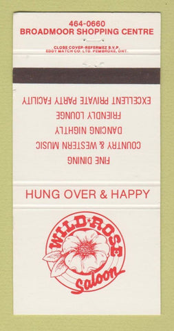 Matchbook Cover - Wild Rose Saloon Richmond? BC? 30 Strike
