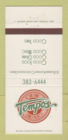 Matchbook Cover - Tempo's Nashville TN 30 Strike