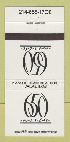 Matchbook Cover - 650 North Dallas TX 30 Strike