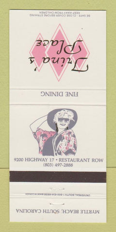Matchbook Cover - Trina's Place Restaurant Myrtle Beach SC girlie 30 Strike
