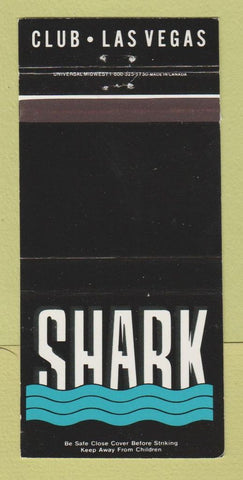 Matchbook Cover - Shark Club Las Vegas NV 30 Strike