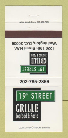 Matchbook Cover - 19th Street Grille Washington DC 30 Strike