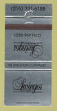 Matchbook Cover - Swingos Silver Quill Steak WEAR 30 Strike