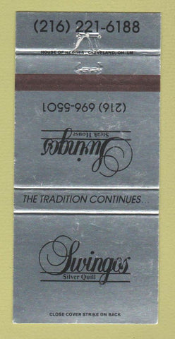 Matchbook Cover - Swingos Silver Quill Steak WEAR 30 Strike