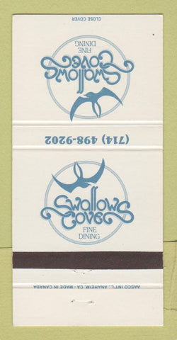 Matchbook Cover - Swallows Cove Restaurant San Clemente CA 30 Strike