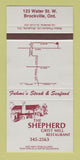 Matchbook Cover - Shepherd Grist Mill Restaurant Brockville ON 30 Strike