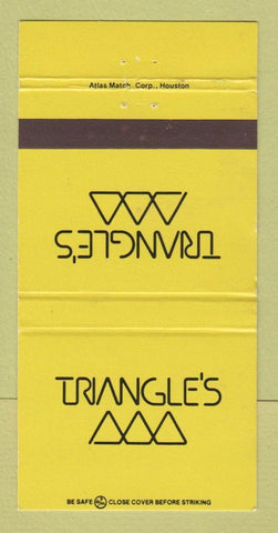 Matchbook Cover - Triangle's Port Arthur TX 30 Strike