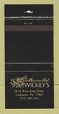 Matchbook Cover - Wickey's Lancaster PA WEAR 30 Strike