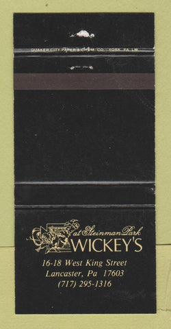 Matchbook Cover - Wickey's Lancaster PA WEAR 30 Strike