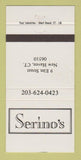 Matchbook Cover - Serino's Restaurant New Haven CT 30 Strike