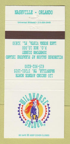 Matchbook Cover - Wildhorse Saloon Nashville TN Orlando FL 30 Strike