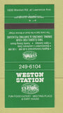 Matchbook Cover - Weston Station Restaurant Weston ON 30 Strike